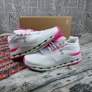 On Running Women's Sneakers in White and Pink